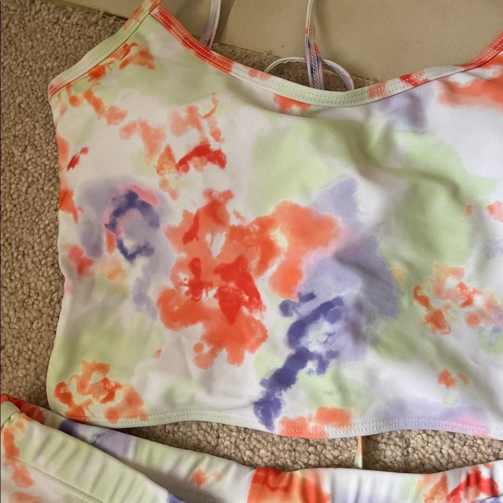 Colorful Tie-Dye two piece bathing suit, NWOT - Picture 2 of 6